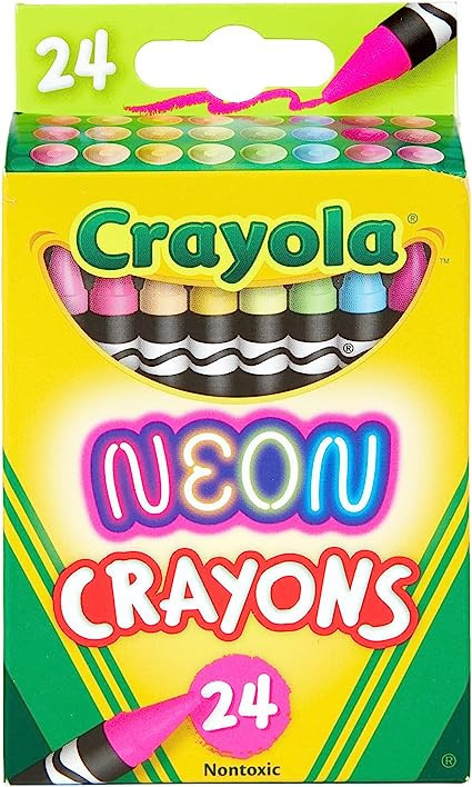 Crayola Neon Crayons, Back To School Supplies, 24Count, Multi (523410) | Amazon (US)