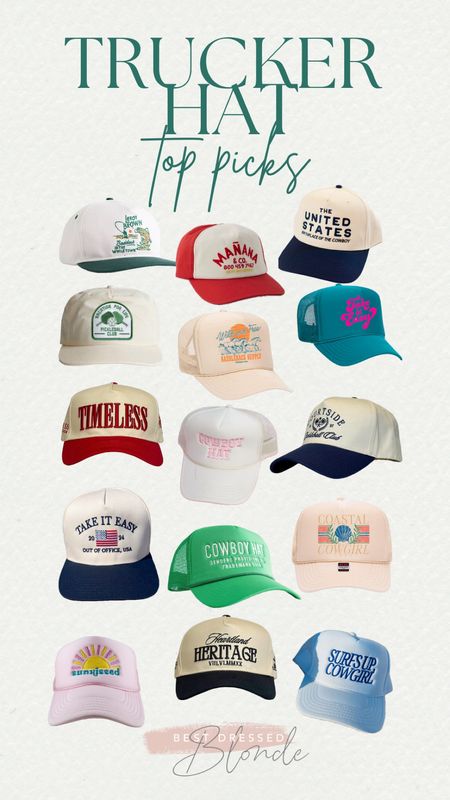 Trucker hat top picks for your summer!

#LTKFestival 

#LTKSeasonal #LTKFindsUnder50