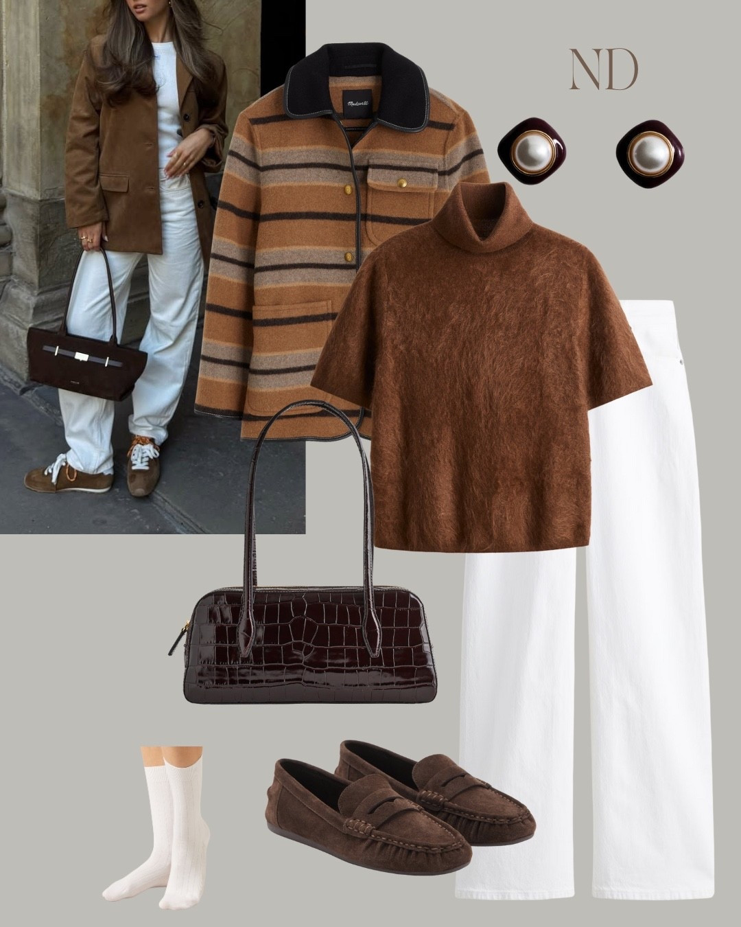 Fall brown & white outfit 

#LTKSeasonal #LTKMidsize