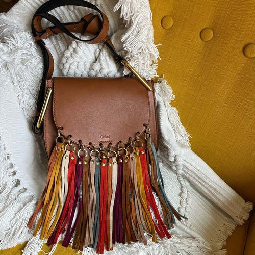 RARE Chloe Hudson Kaleidoscopic Rainbow Suede Fringe ‘Technicolor Dreams’ Bag | eBay UK