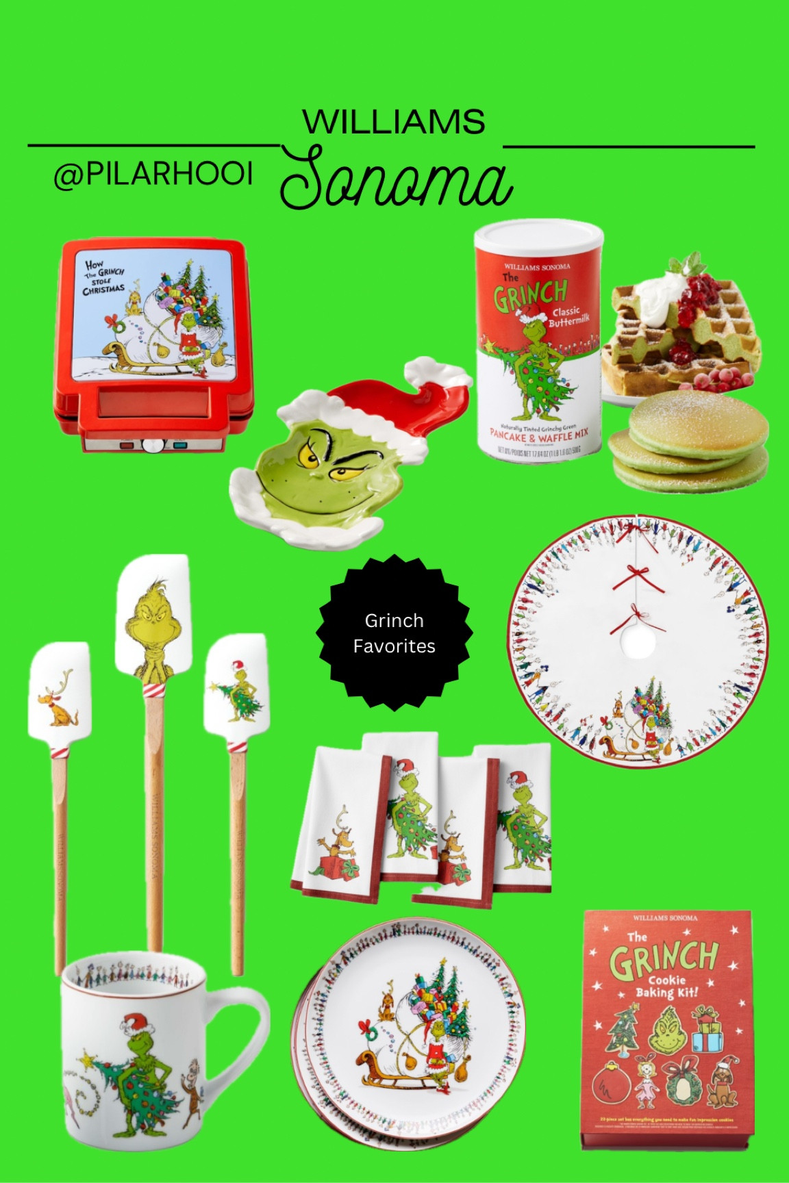 The Grinch Deluxe Waffler Exclusively available at Williams Sonoma 