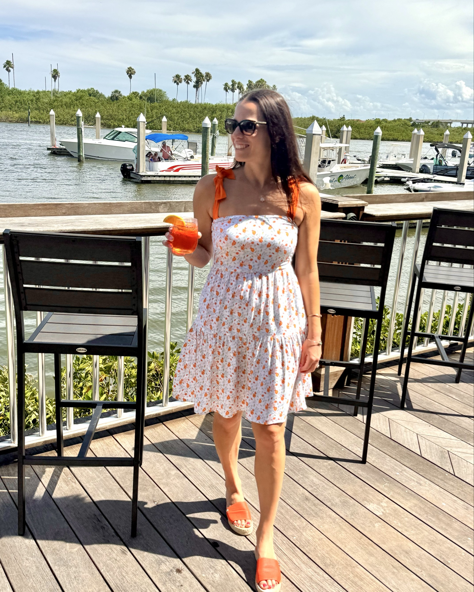 Let freedom spritz! 🇺🇸🍊 The @kennyflowers_ 4th of July sale is serving matching sets and summer vibes. 

Not so patiently awaiting the arrival of a new destination inspired print to wear on a trip to visit with family for the holiday. The perfect travel outfit. 🧳 

#LTKFamily #LTKTravel #LTKSaleAlert
