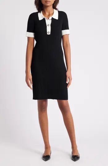 Contrast Trim Sweater Dress | Nordstrom