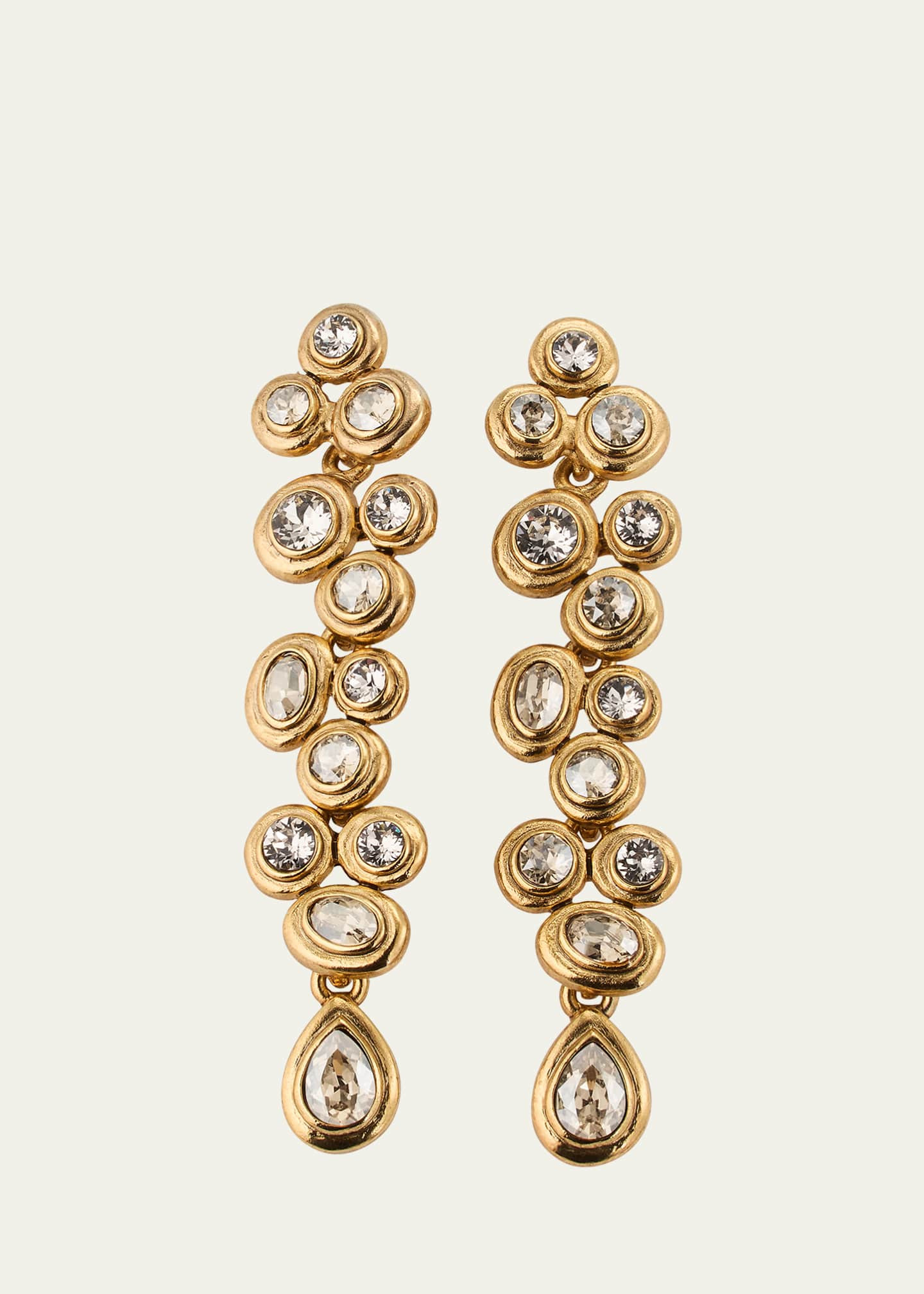 Oscar de la Renta Crystal Gumdrop Chandelier Earrings | Bergdorf Goodman