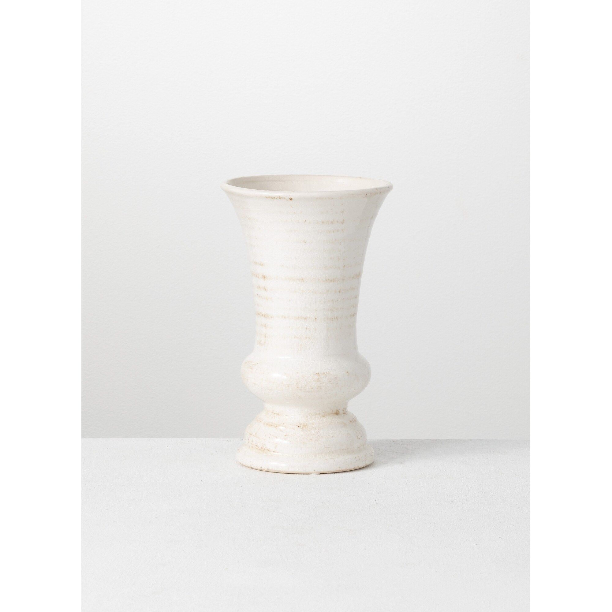 Sullivans Ceramic Distressed White Vase, 6 x 10 Inches | Bed Bath & Beyond