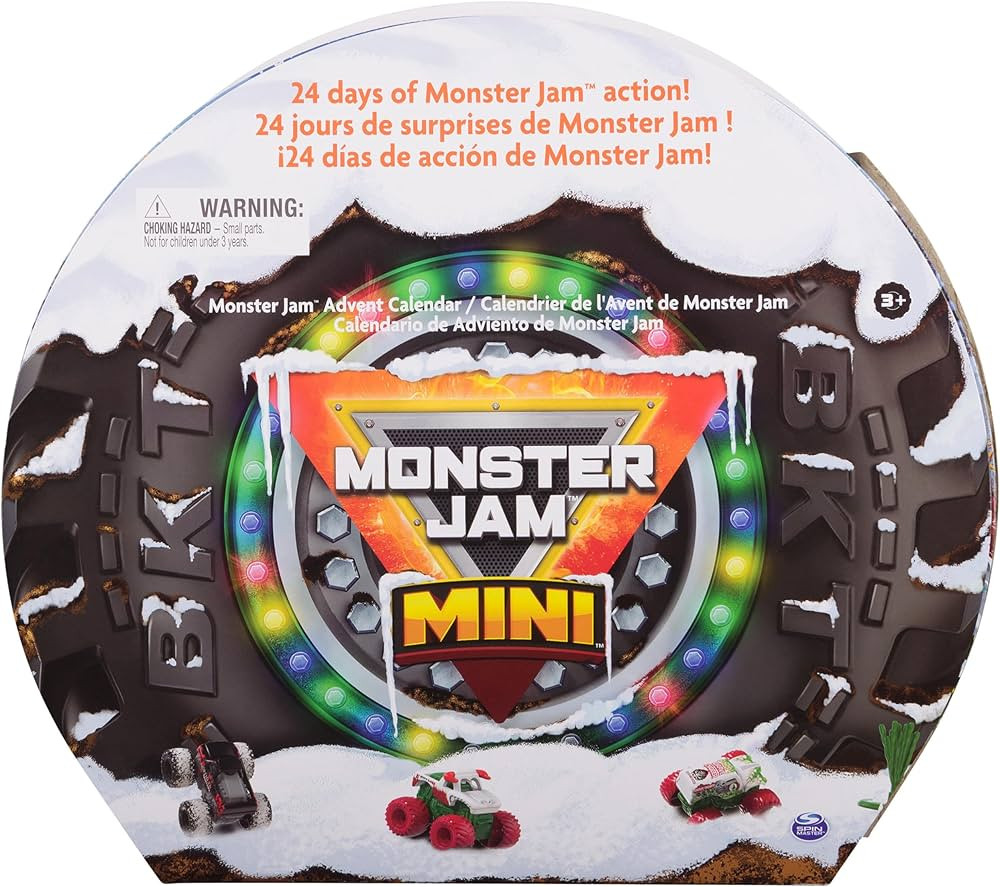 Monster Jam Mini Holiday Advent Calendar, 24 Days of Mini Monster Trucks and Accessories, 1:87 Sc... | Amazon (US)