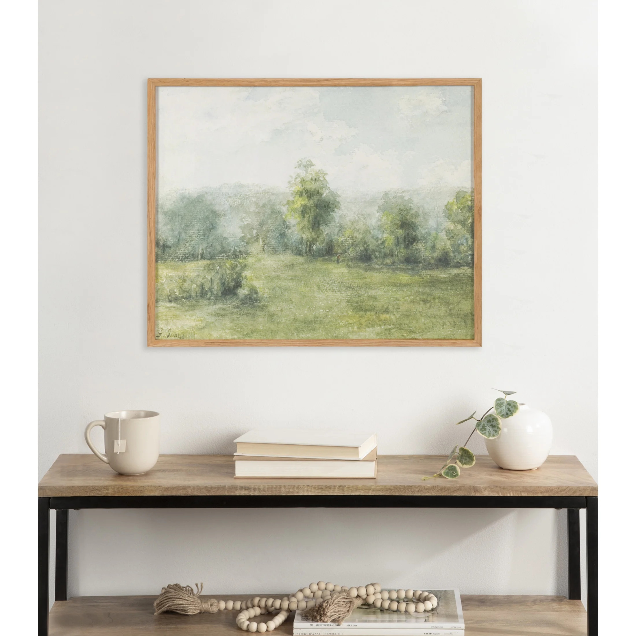 Kate and Laurel George Inness Landscape Framed Wall Art, 20x16 Natural, Soft Nature Tree Landscap... | Walmart (US)