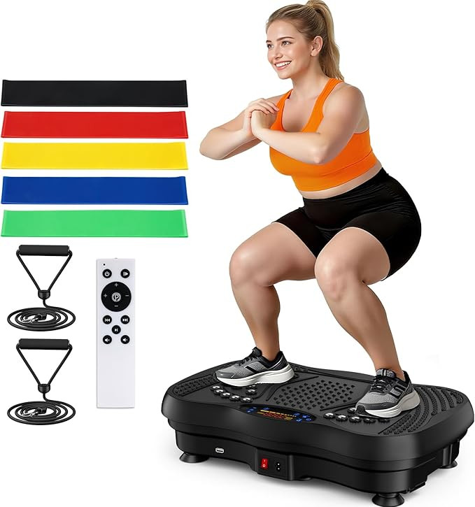 Vibration Plate Exercise Machine, 130 Levels Full Body Workout Vibrating Plate for Lymphatic Drai... | Amazon (US)