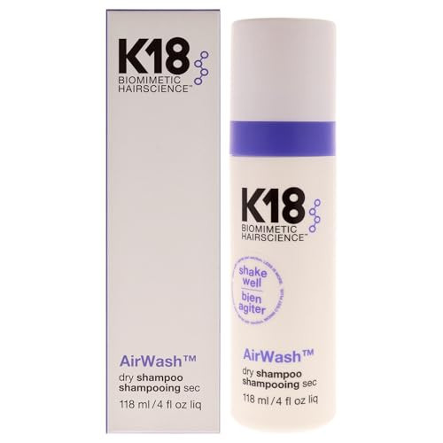 K18 AirWash™ Dry Shampoo, Non-Aerosol, Balances Scalp & Controls Excess Oil Production, 4 Fl Oz | Amazon (US)
