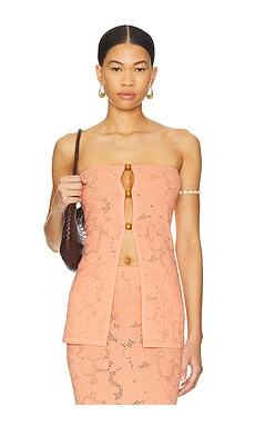 Lovers and Friends Shalie Top in Coral from Revolve.com | Revolve Clothing (Global)