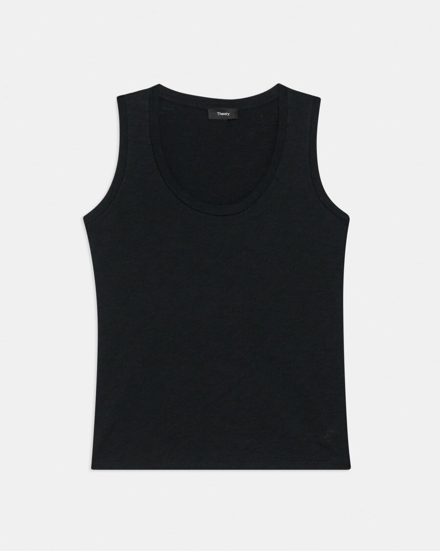 Easy Tank Top in Organic Slub Cotton | Theory