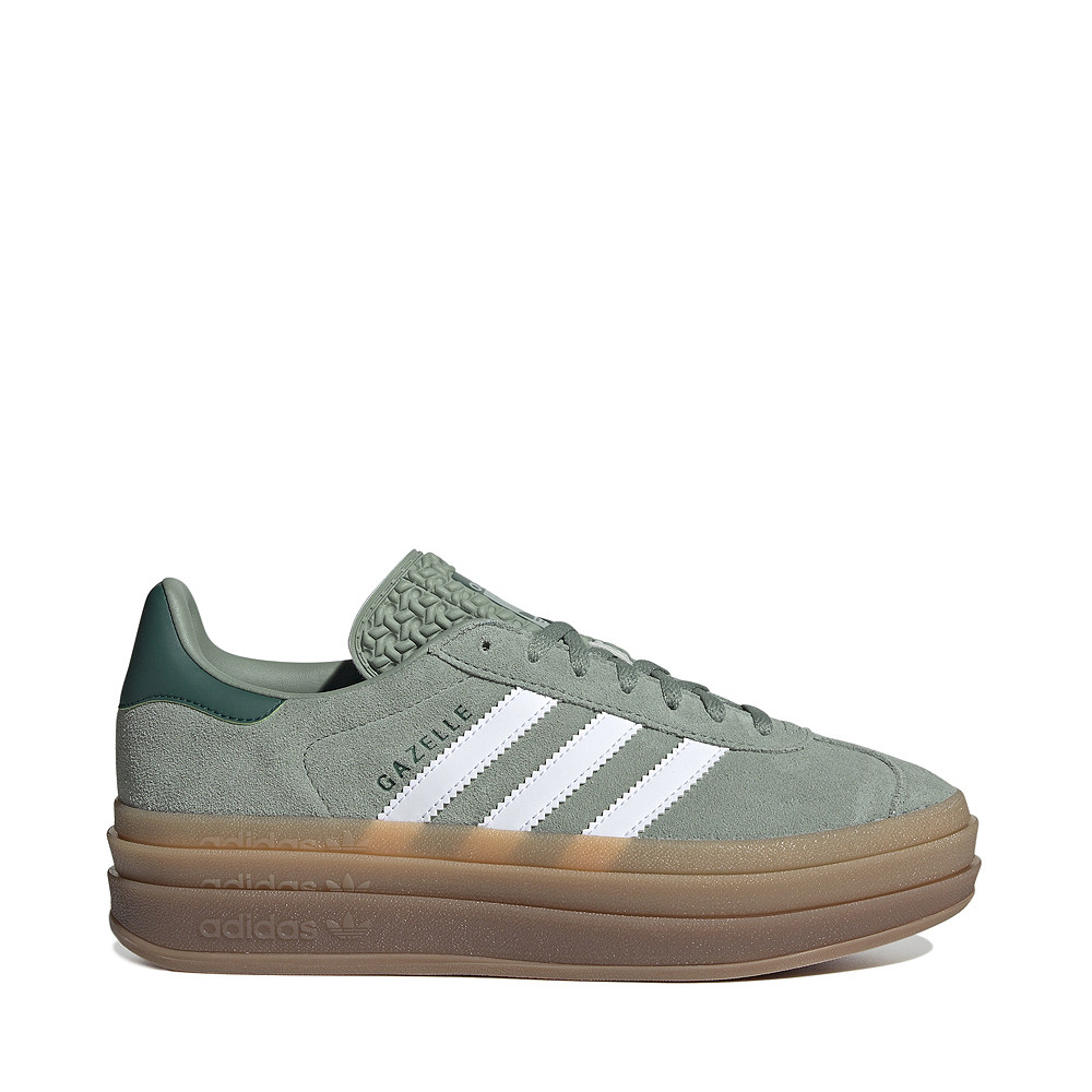 Womens adidas Gazelle Bold Athletic Shoe - Silver Green / Cloud White / Collegiate Green | Journeys