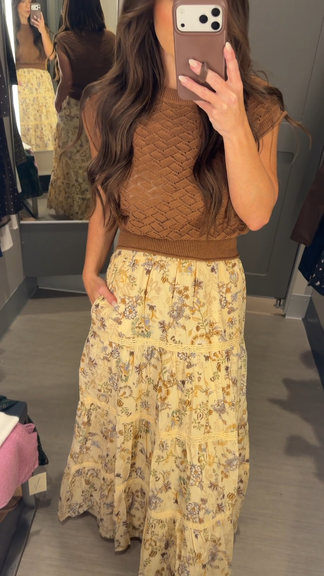Target fall fashion is so good right now 🤎 This textured knit top + flowy floral maxi skirt is such an easy warm-weather fall look, and it would be SO cute styled with tall brown boots once the temps cool down. Wearing a small in both!

Target fall outfit, Target fall fashion, Target maxi skirt, floral maxi skirt, brown knit top, fall skirt outfit, warm weather fall outfit, transitional fall style, tall brown boots outfit, affordable fall fashion, Target women’s clothing, fall outfit inspiration

#LTKootd #LTKSaleAlert #LTKSeasonal