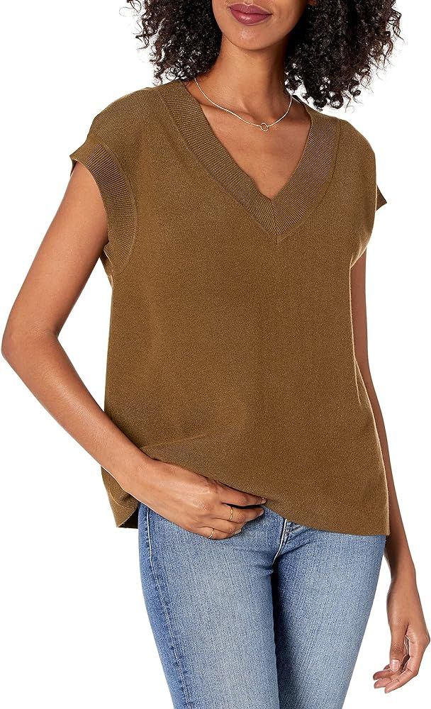 The Drop Women's Zhen V-Neck Sweater Vest | Amazon (US)