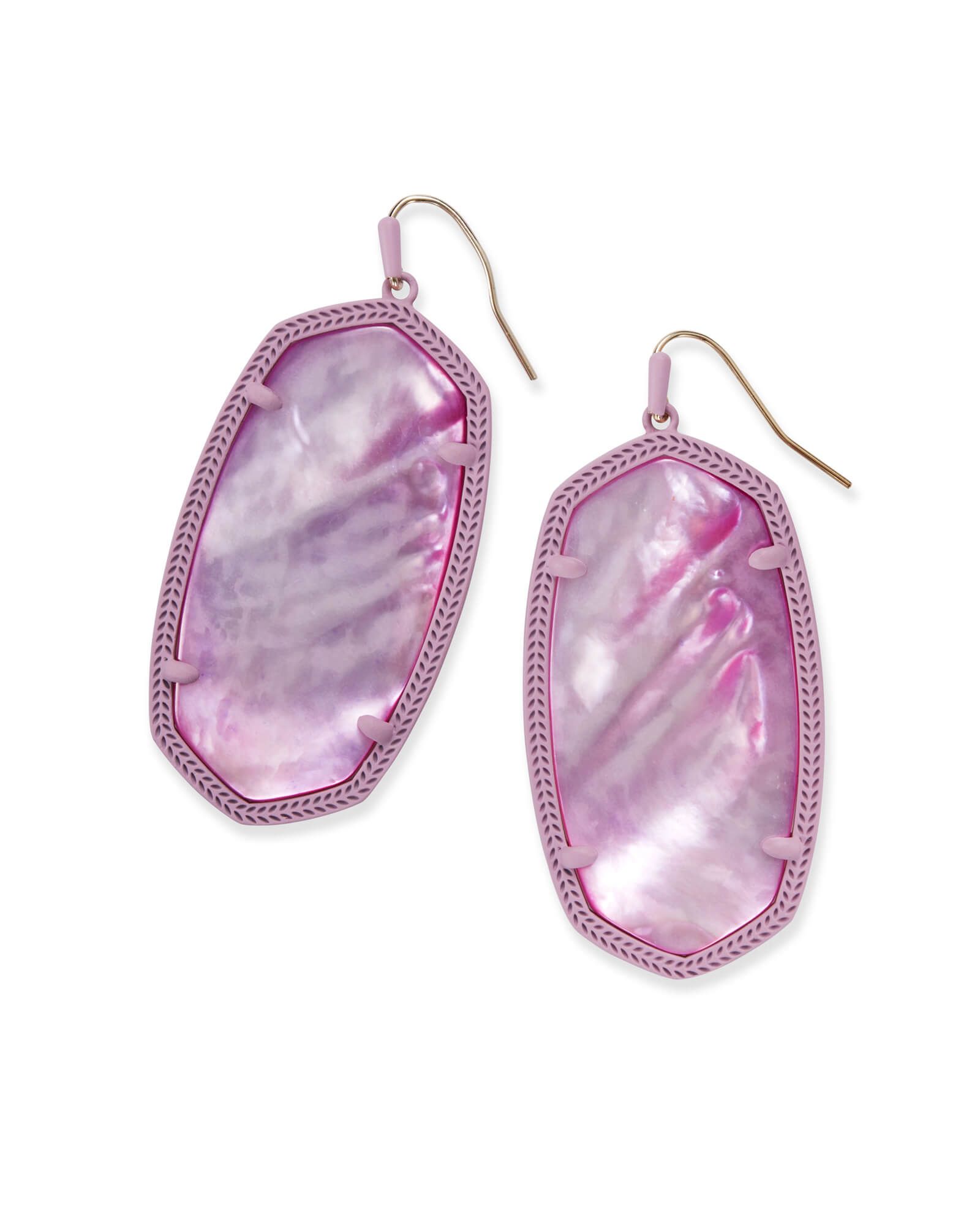 Danielle Matte Statement Earrings in Lilac Mother of Pearl | Kendra Scott