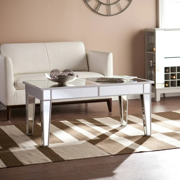 Ember Interiors Illusions Mirrored Cocktail Table - Walmart.com | Walmart (US)