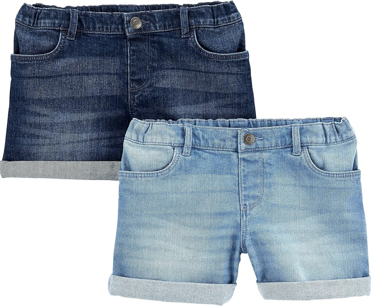 Simple Joys by Carter's Girls Denim Shorts, Pack of 2 | Amazon (US)
