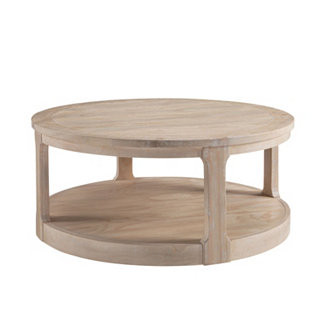 Curved Wooden Coffee Table with Wheels | Macy's