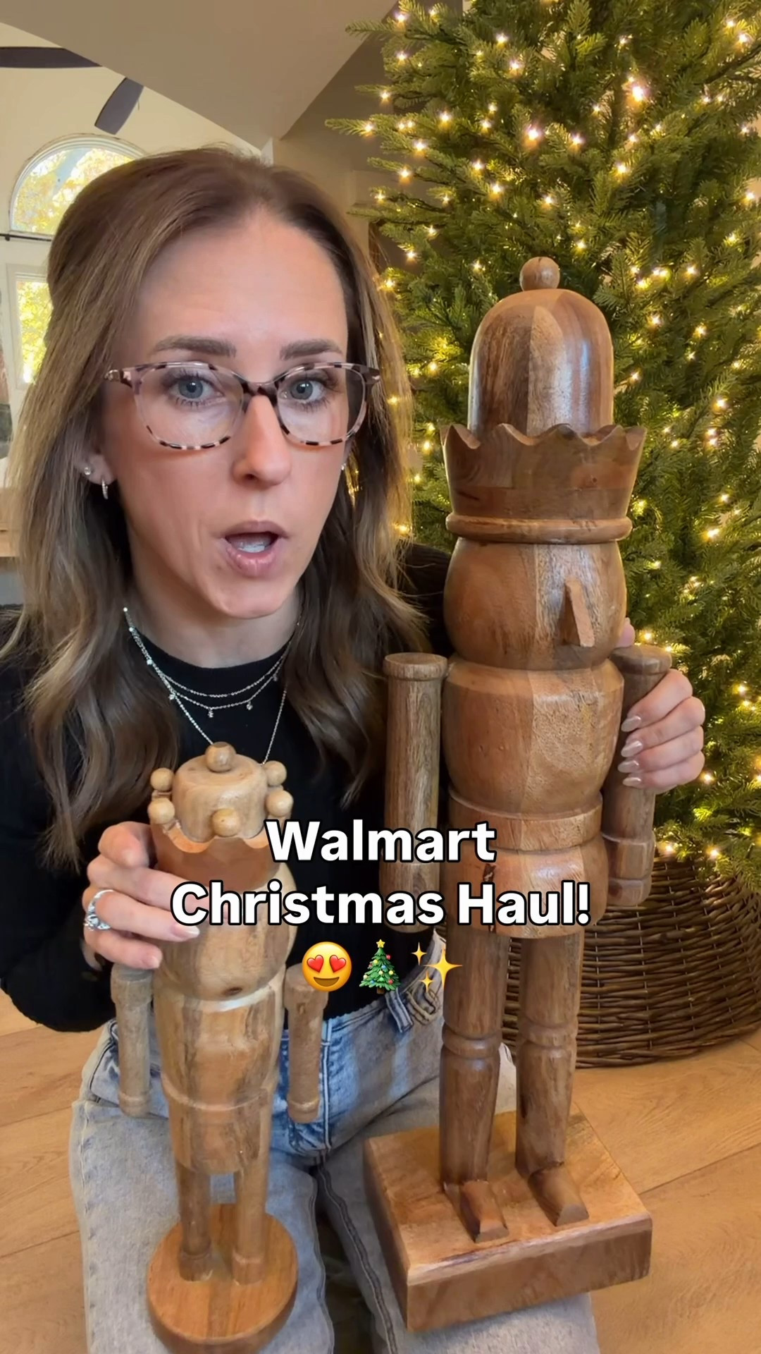 Don’t walk… RUN!! Walmart has the cutest Christmas stuff right now and it always sells out so dang fast. I found this CB2 $179 acrylic nutcracker dupe for $29!? Insanity. So many cute holiday home decor finds!! 

#LTKSeasonal #LTKHome #LTKHoliday