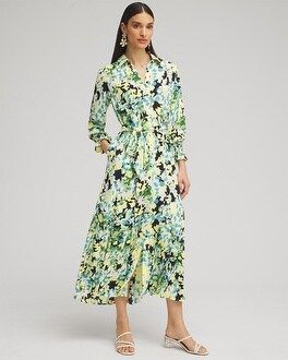 Yellow Floral Maxi Shirt Dress | Chico's