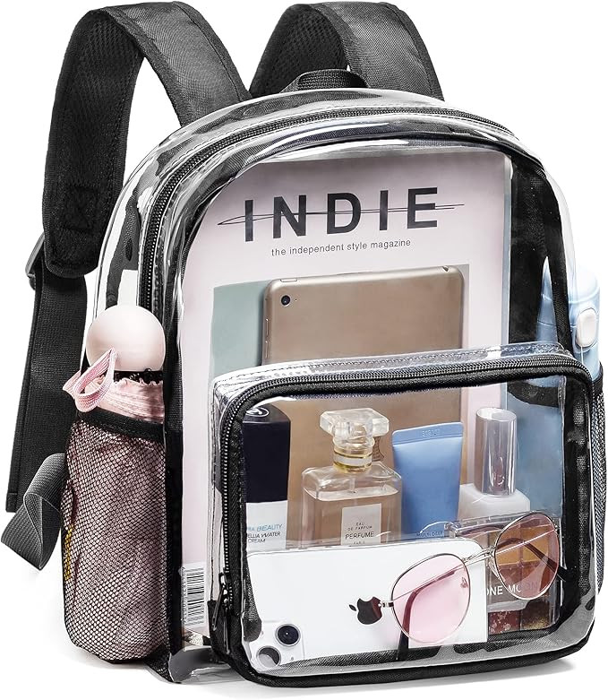 Vorspack Clear Mini Backpack - Stadium Approved 12x12x6 Small Clear Backpack for Women Stadium Ba... | Amazon (US)