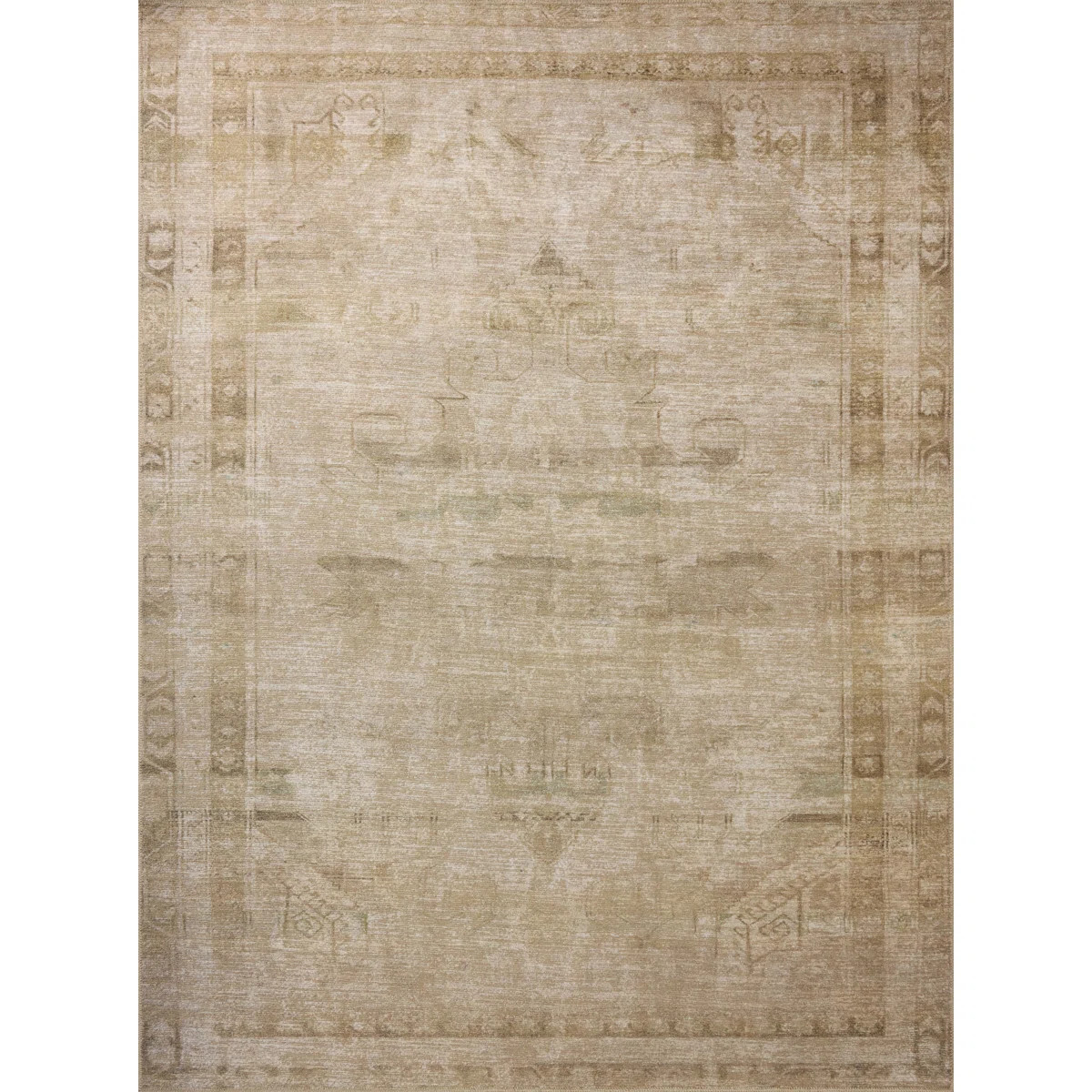 Amber Lewis x Loloi Cambria Natural / Jade Area Rug | Wayfair North America