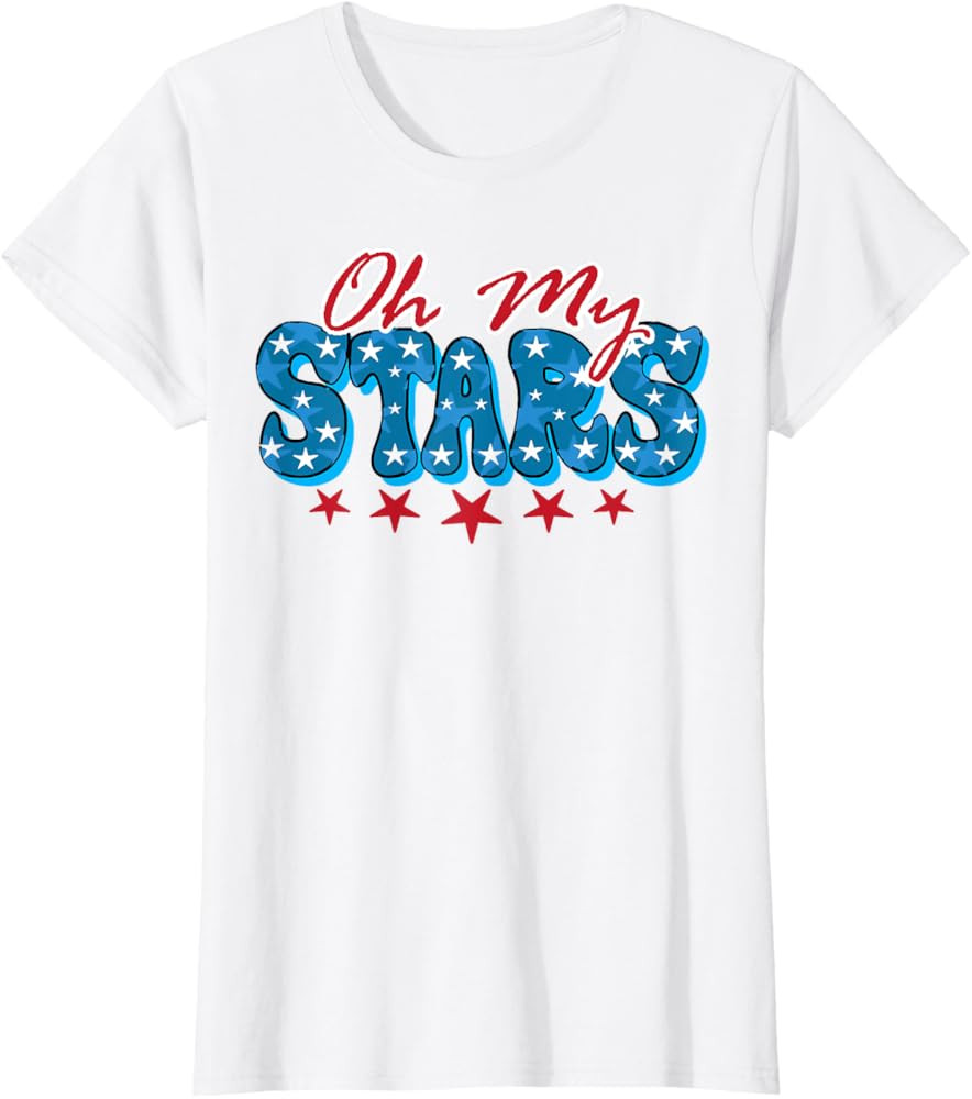 Oh My Stars, Happy 4th Of July, Patriotic Independence Day T-Shirt | Amazon (US)