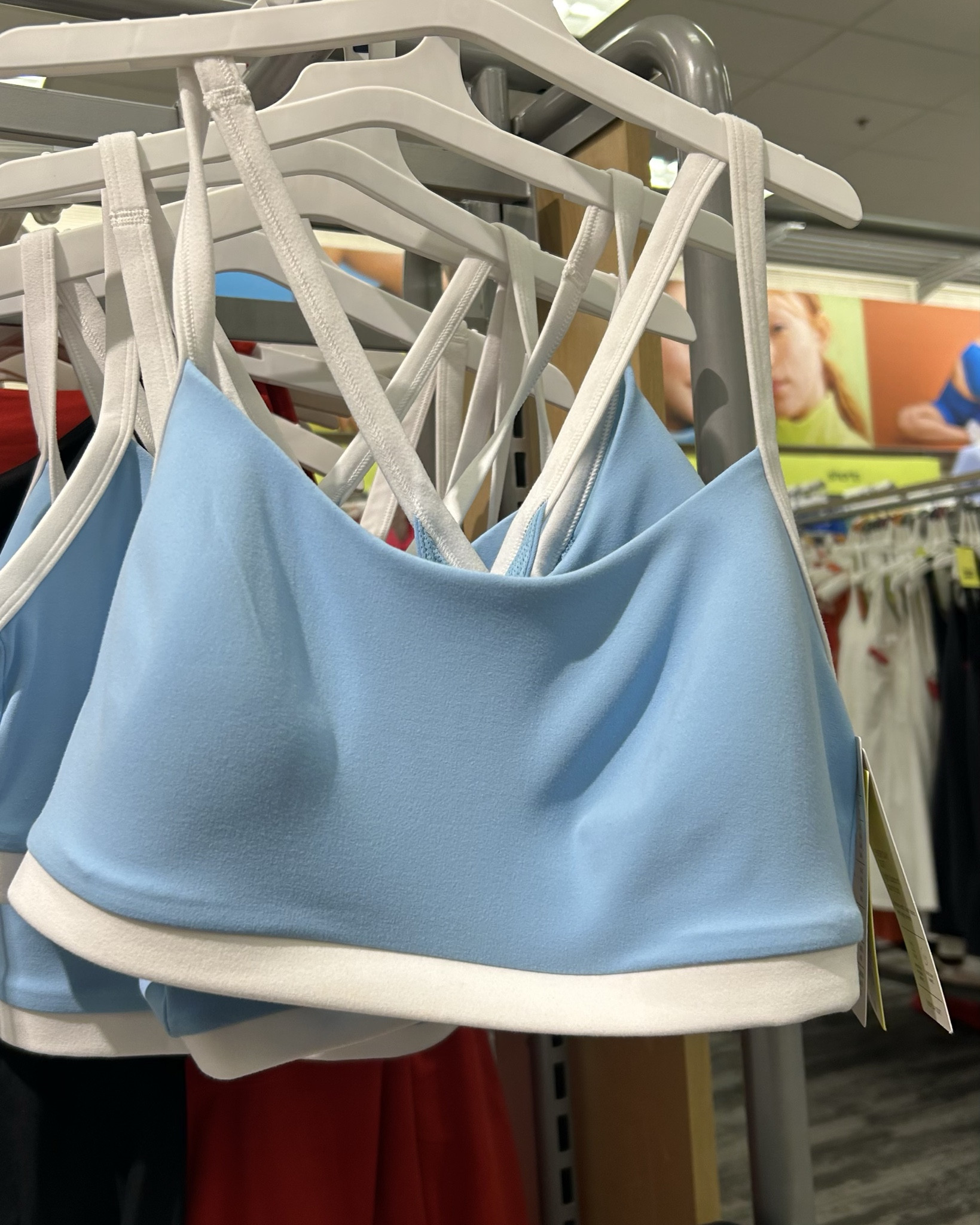 workout set with white lining