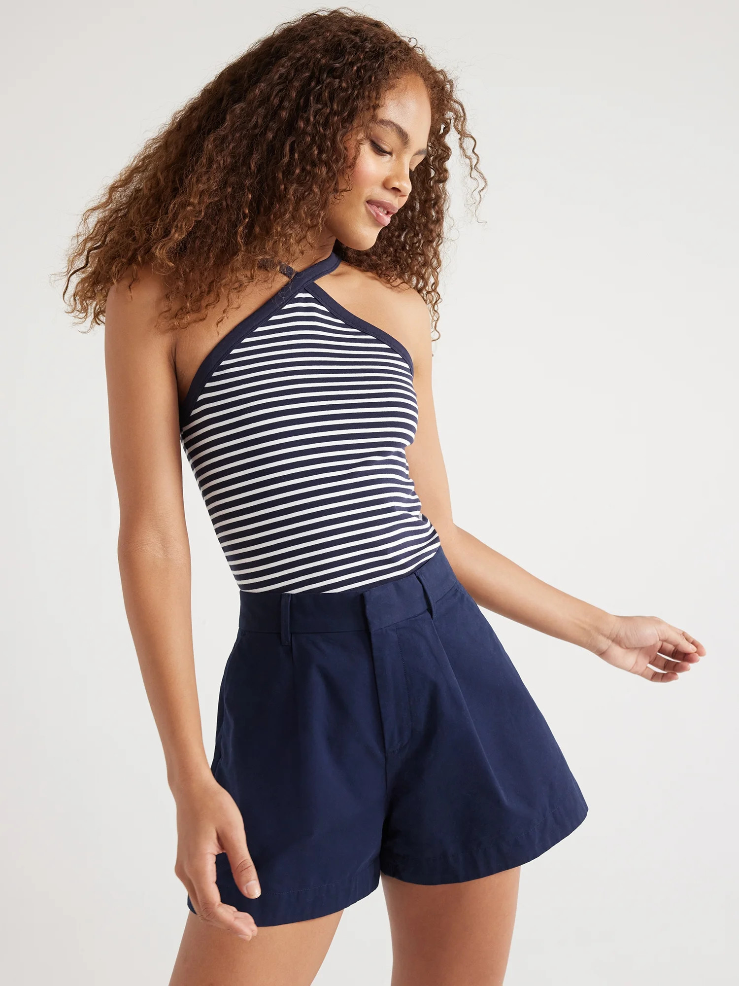 Free Assembly Women’s Knit Halter Top, Sizes XS-XXL - Walmart.com | Walmart (US)