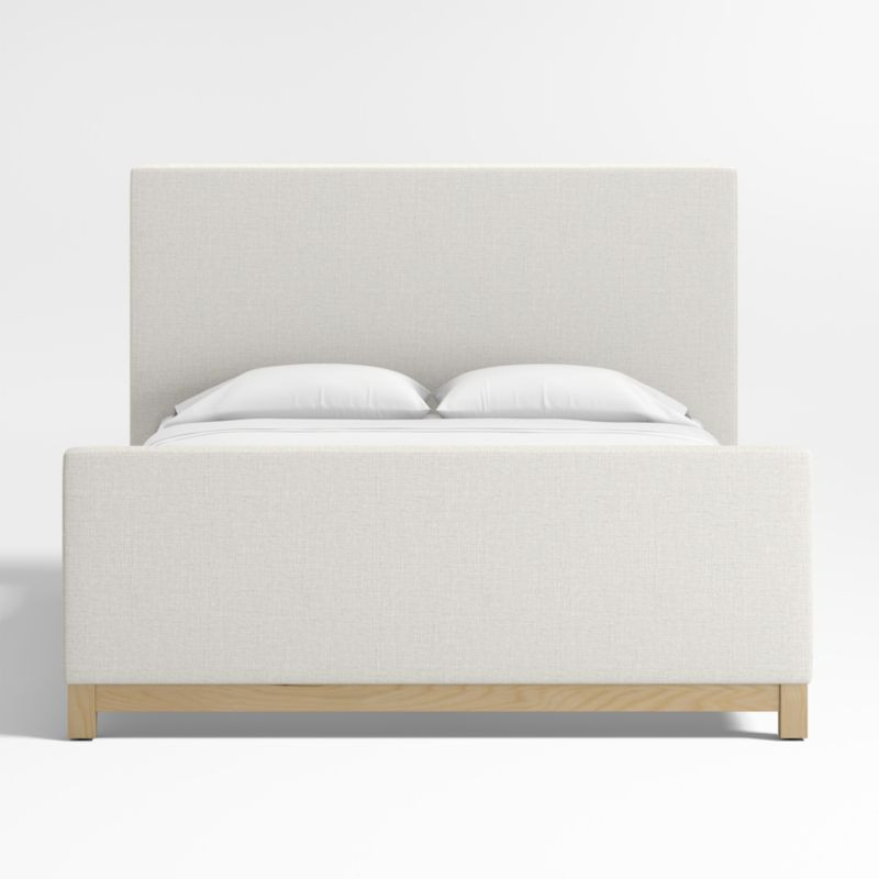 Pacific Ivory Upholstered Bed | Crate & Barrel | Crate & Barrel