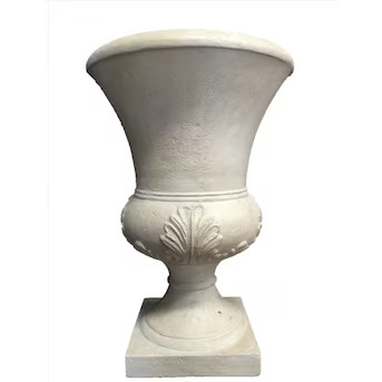 allen + roth Urn 12.5-in W x 12.5-in L White Fiberglass Outdoor Planter | Lowe's