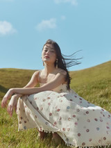 Gavin Beaded Embroidered Midi Dress With Puka Fringe | Eddy