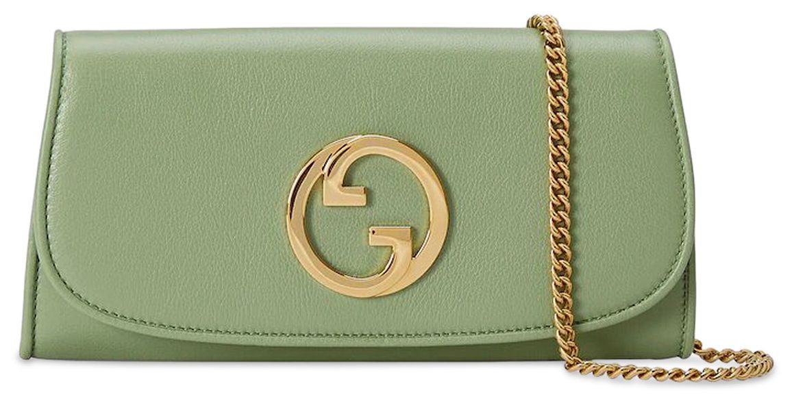 Gucci Blondie Continental Chain Wallet 'Salamander Green' | GOAT