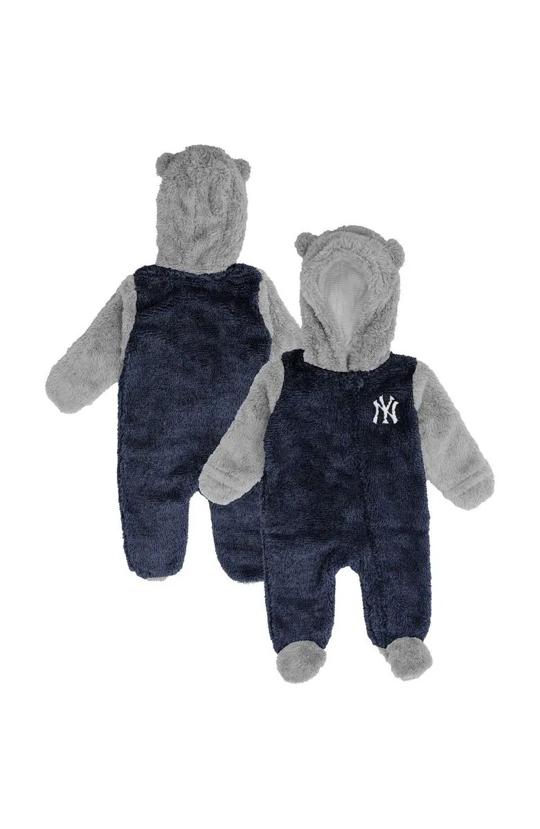 Outerstuff Newborn and Infant Navy/Gray New York Yankees Game Nap Teddy Fleece Bunting Full-Zip S... | Nordstrom