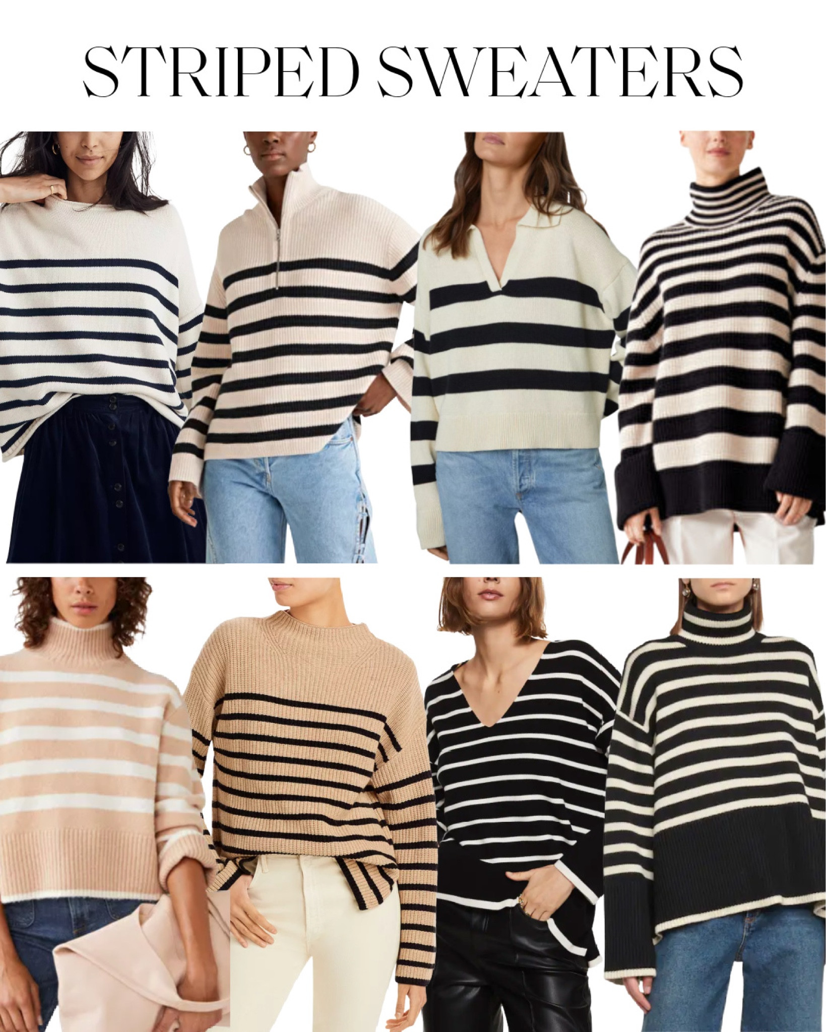 Striped sweater picks for fall, high and low 🍁 

#LTKstyletip #LTKSeasonal #LTKunder100
