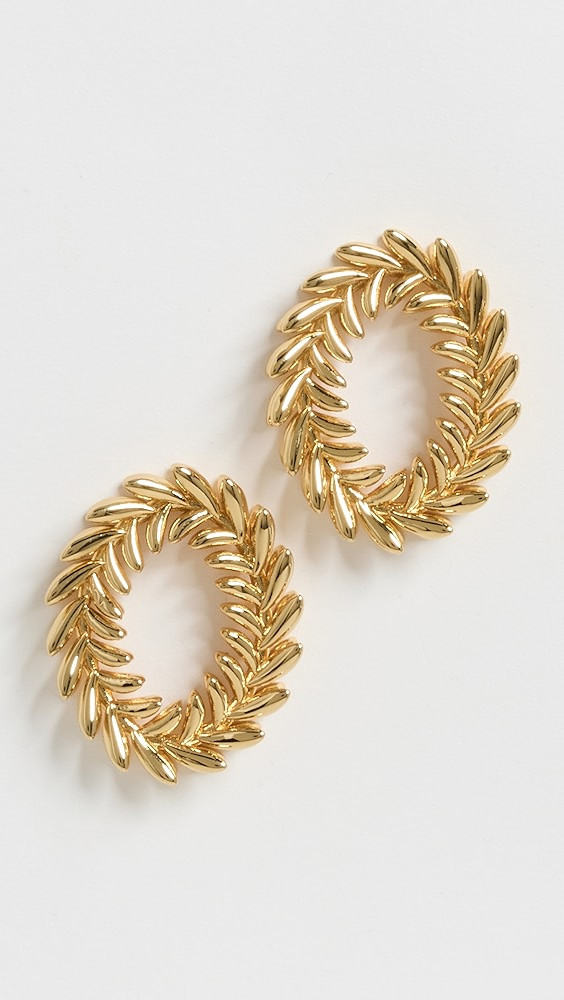 Lele Sadoughi Oval Wreath Earrings | Shopbop | Shopbop