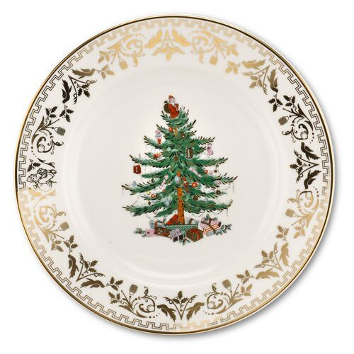 Spode Christmas Tree Gold Collection Set of 4 Salad Plates | One Kings Lane