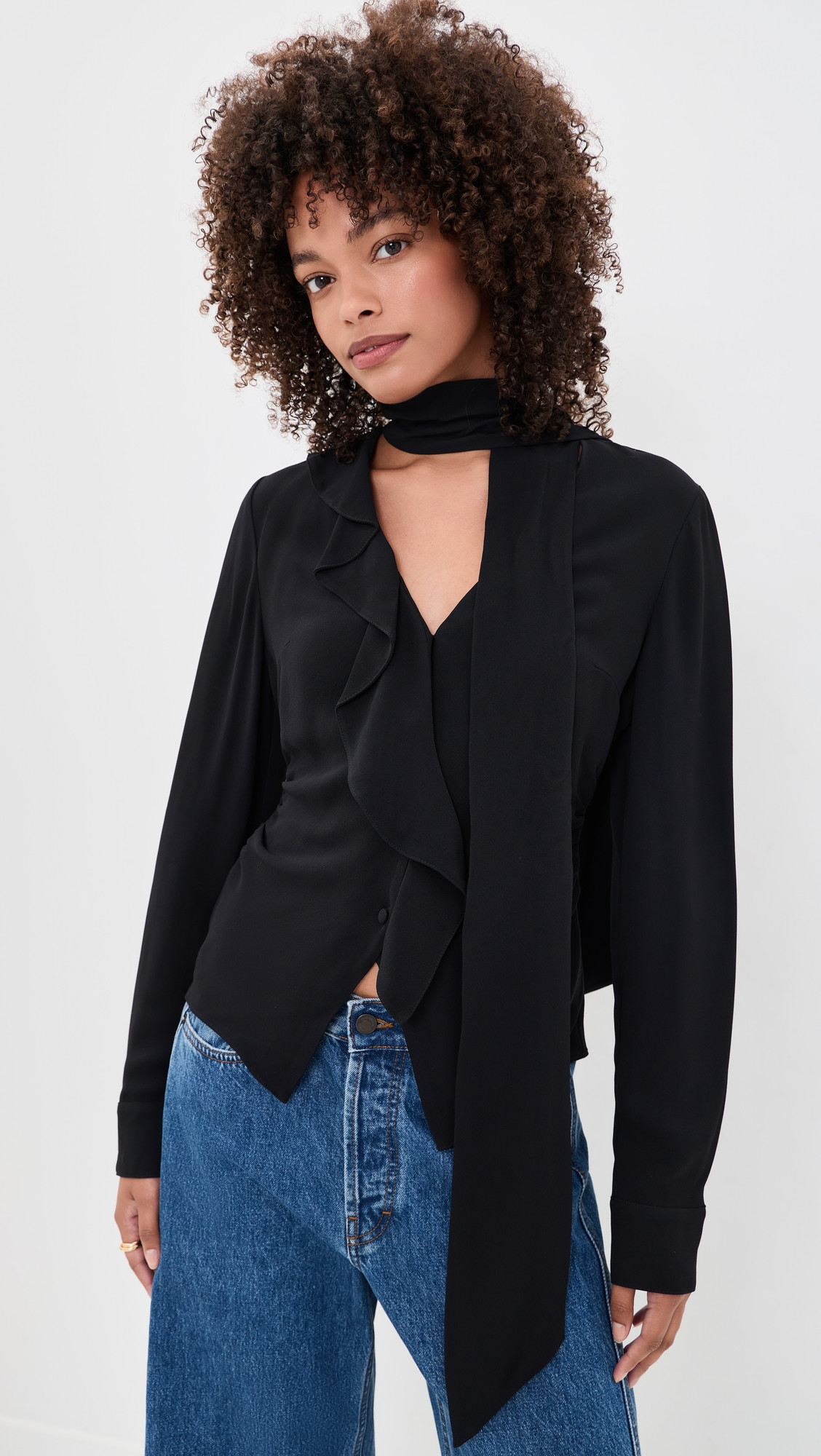 Tanya Taylor Amelia Top Black 2 | Shopbop