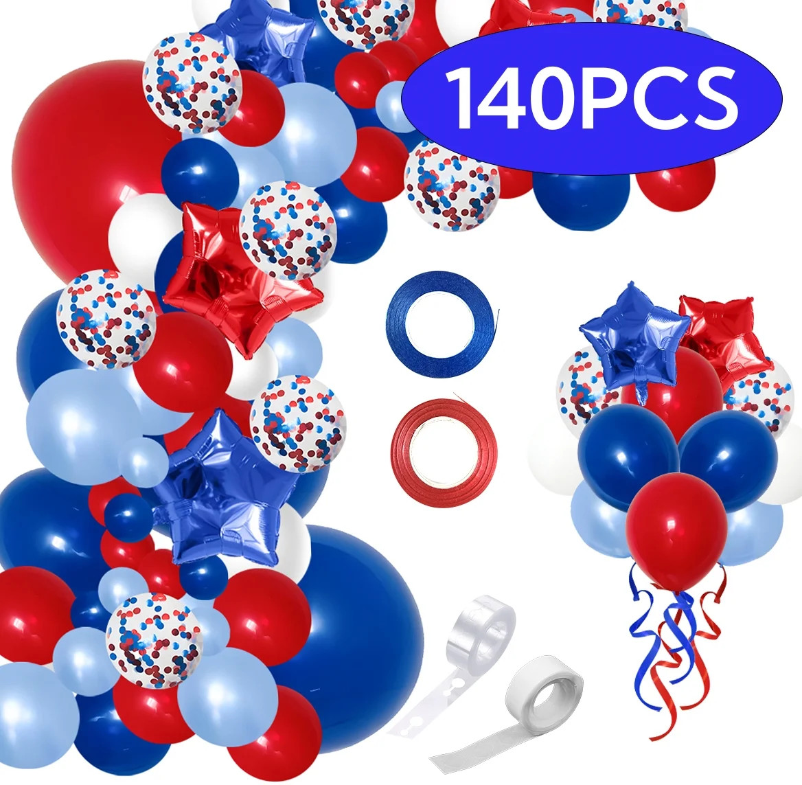 4th of July Decoration Patriotic Party Supplies Red White and Blue Decoration USA Balloons for I... | Walmart (US)