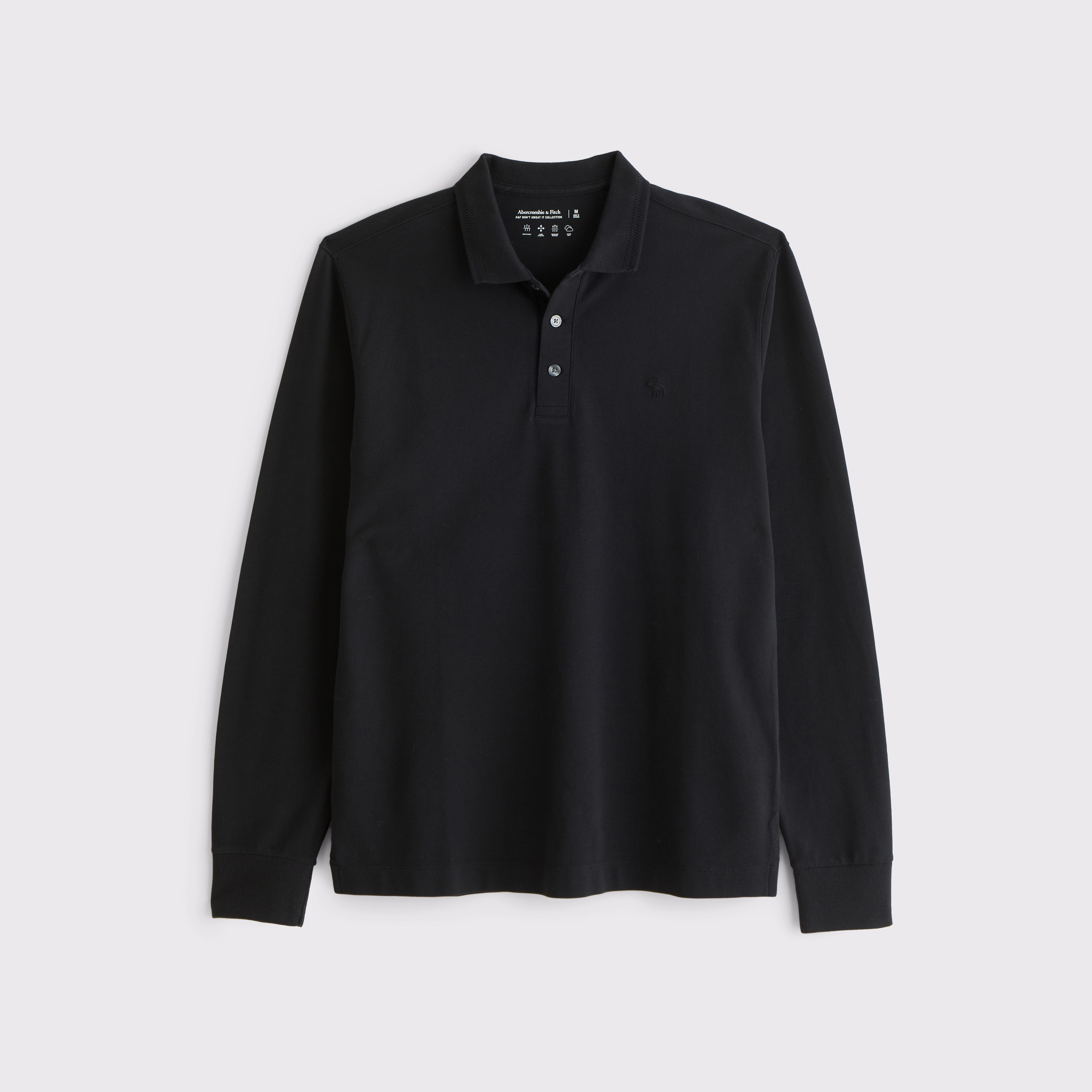 Long-Sleeve Modern Icon Polo | Abercrombie & Fitch (UK)