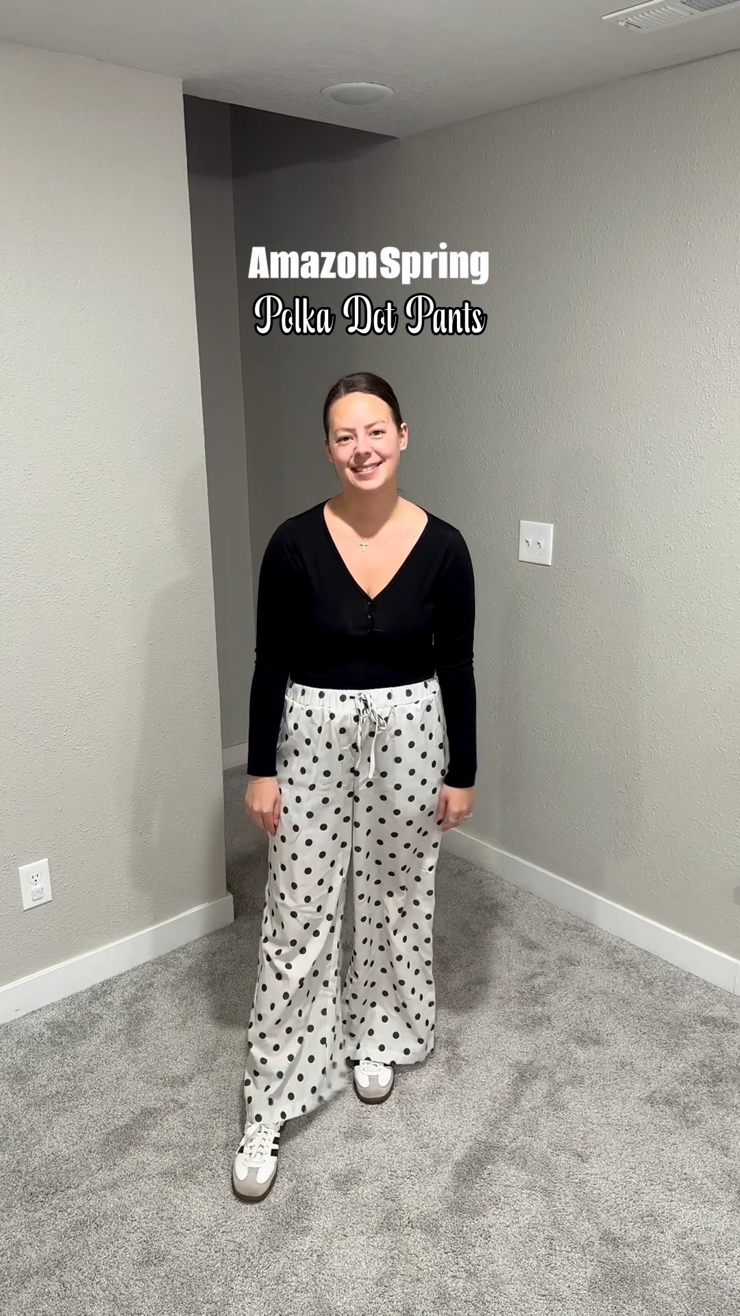 Loving these polka dot pants from Amazon. They are currently under $20 and perfect for spring! I am wearing my normal size medium. 

#LTKootd