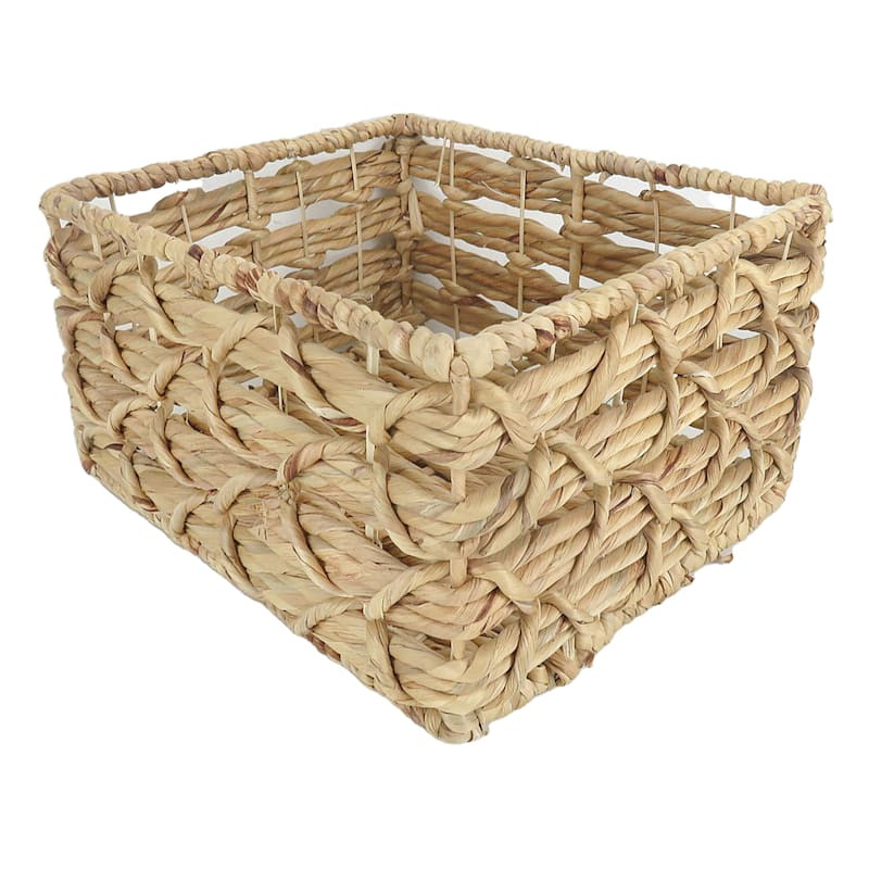 Found & Fable Kai Rectangle X Weave Basket, Large | At Home