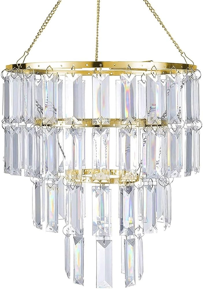 Modern Chandelier Shade, Faux Chandeliers Light Fixture Pendant Ceiling Lampshade for Girls Bedro... | Amazon (US)