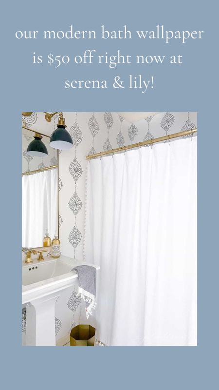 Save big on the Serena & Lily wallpaper we use in our modern bath.

#LTKStyleTip #LTKSaleAlert #LTKHome