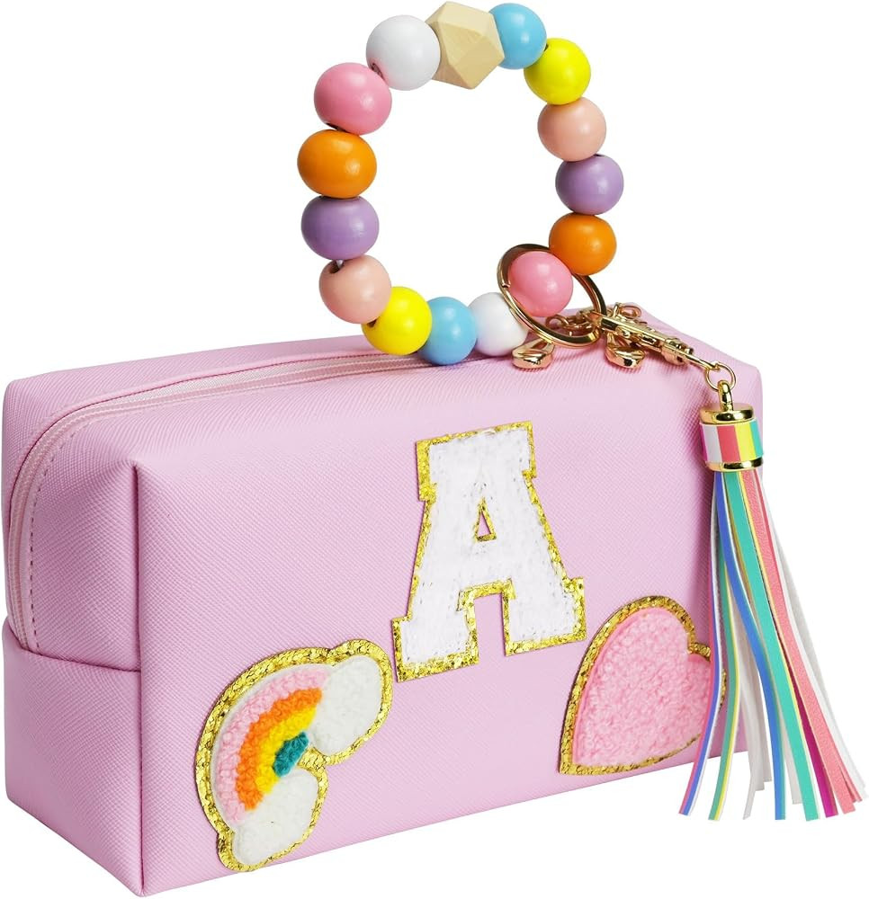 Gifts for Teenage Girls, Cute Preppy Small Makeup Bag with Colorful Tassel Keychain Bracelet Teen... | Amazon (CA)