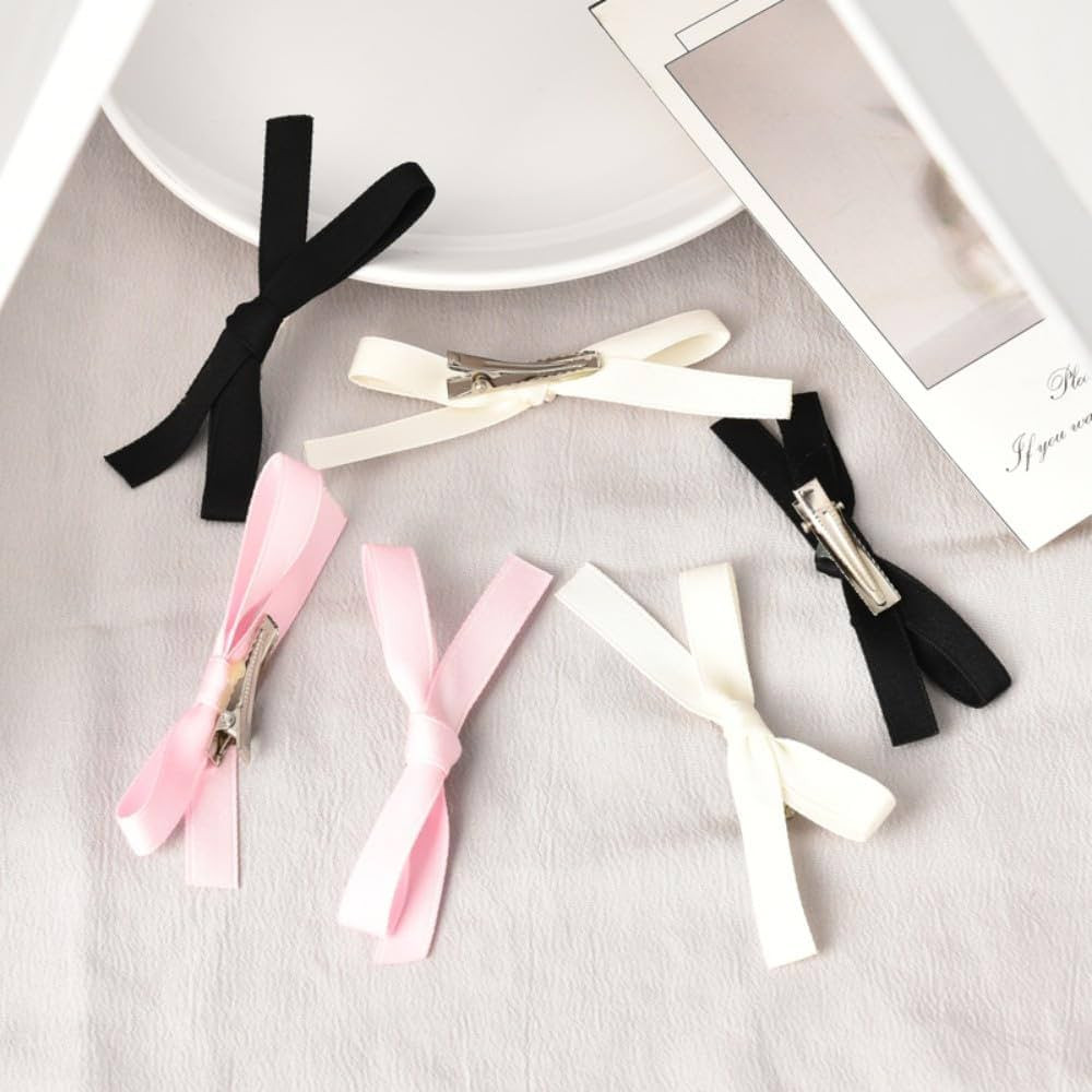 Satin Bowknot Hair Clips Accessories for Women Girls Toddlers Hair Barrettes for Teens Kids Ribbo... | Amazon (US)