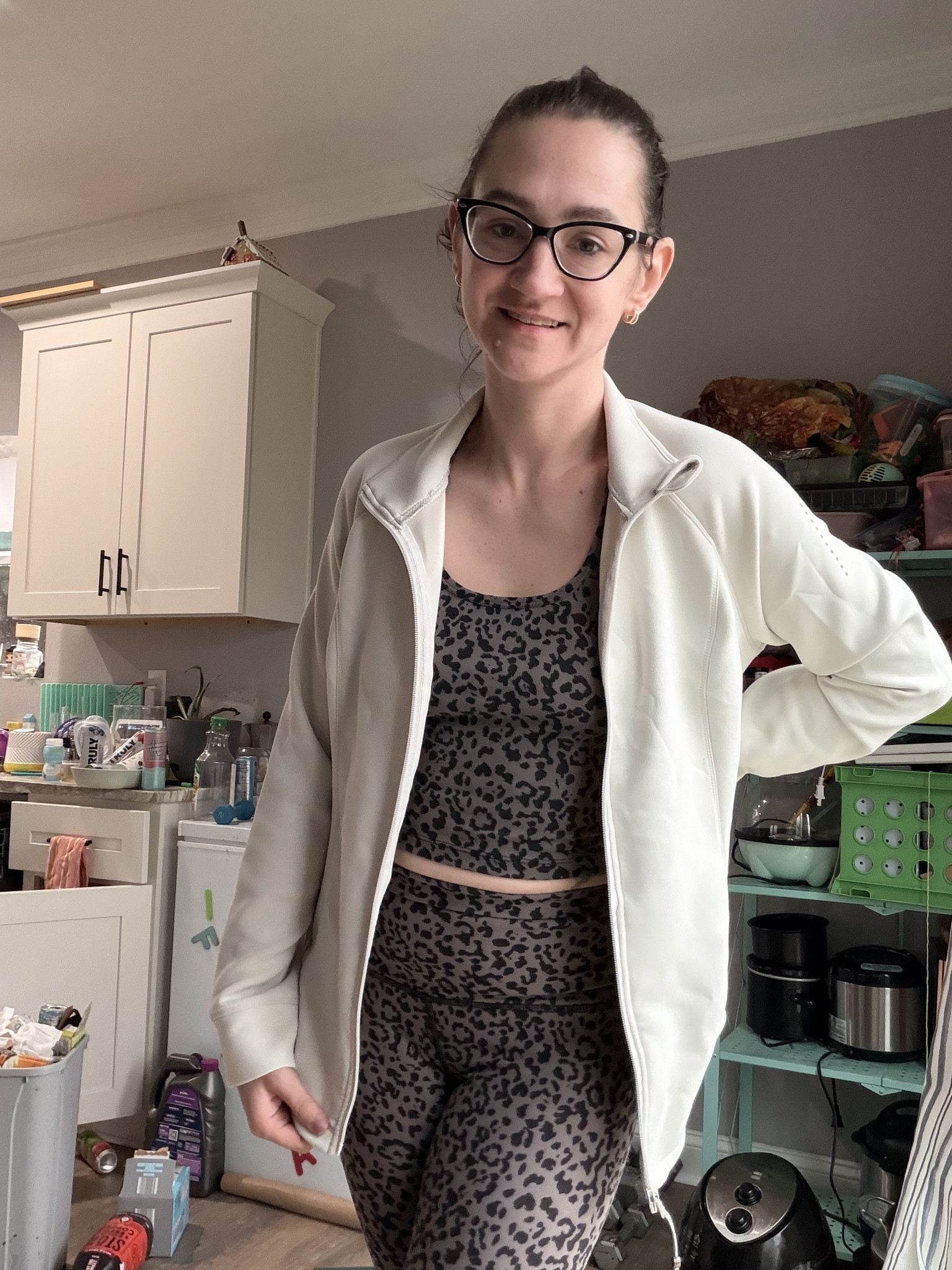 Gym fit leopard print casual neutral athletic jacket 

#LTKfitnessgoals #LTKActive