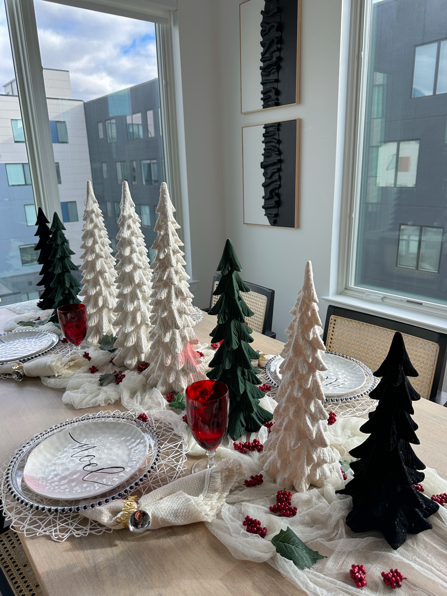 Shop these Burgundy Wine glasses && These gorgeous Christmas trees I used for the center of the Table- It made such a statement! 
•
Shop my products && Follow me on Instagram at @nardinemarie for more Christmas finds! 

#LTKHoliday #LTKSeasonal #LTKhome