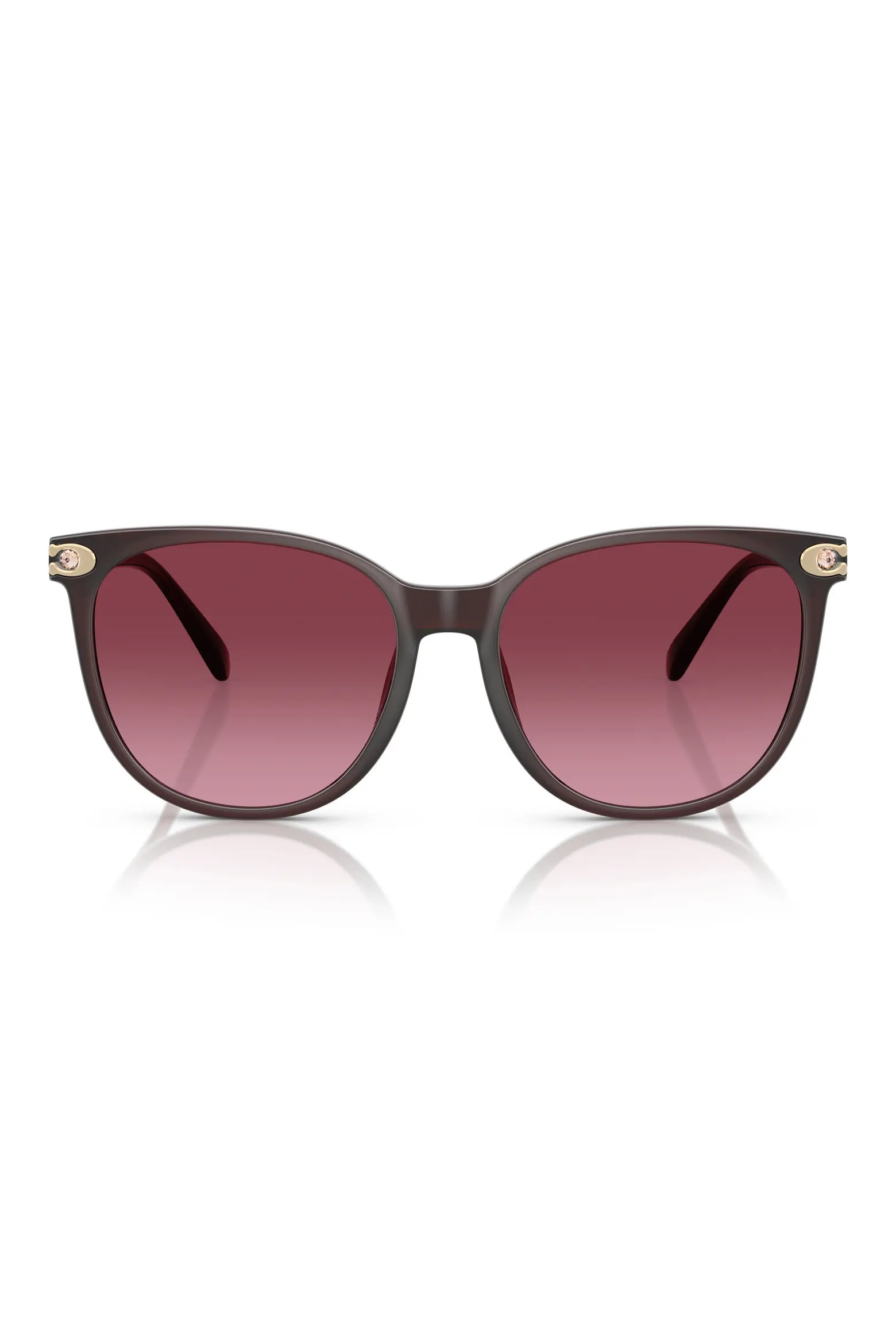 COACH 57mm Gradient Round Sunglasses (Women) | Nordstrom | Nordstrom