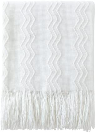 BOURINA Throw Blanket Textured Solid Soft for Sofa Couch Decorative Knitted Blanket, 50" x 60" Of... | Amazon (US)